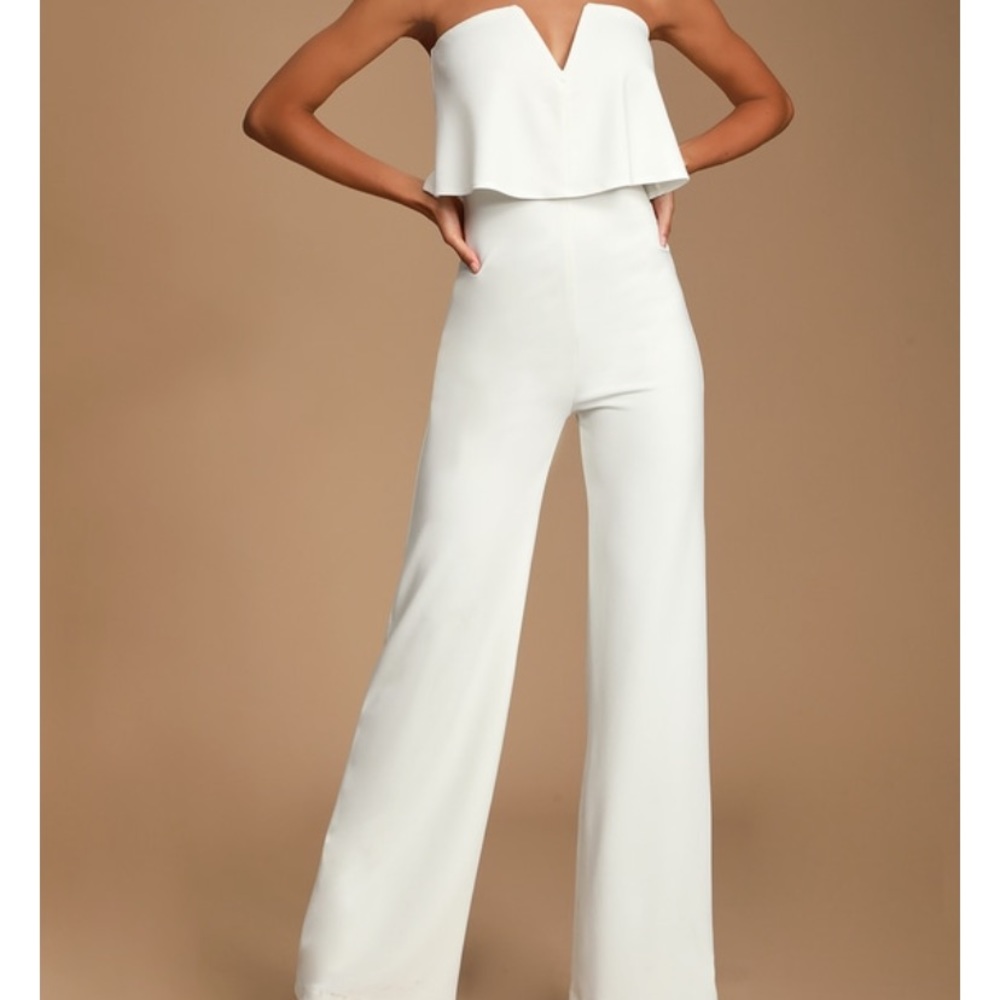 NWT - White Lulus Jumpsuit